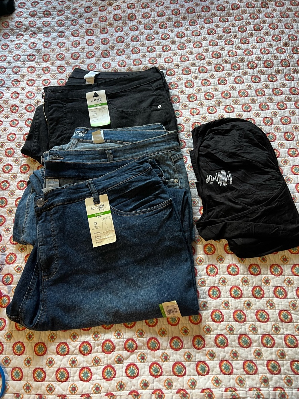 (4) NWT Bundle Terra & Sky Jeans / Shirt Size 22W petite